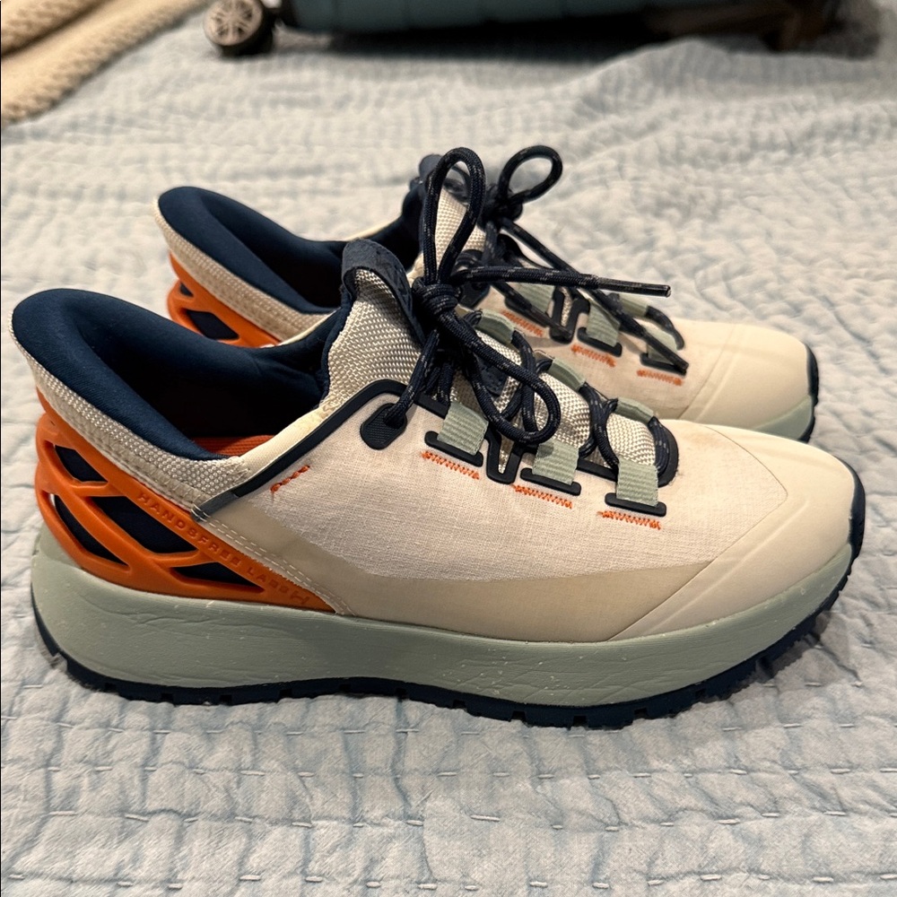 Women's Athletic Shoes in Cream and Orange